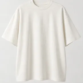 A bone-white oversized tee