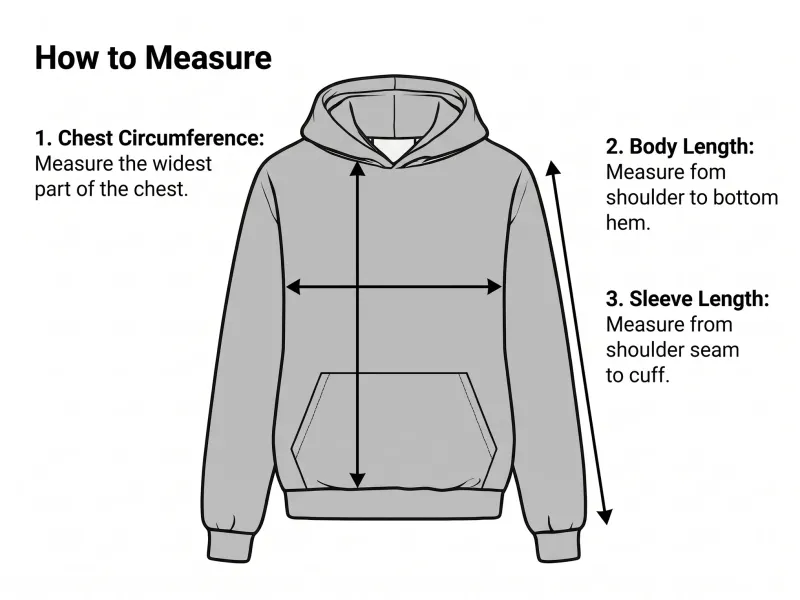 Hoodie sizing and fit preview